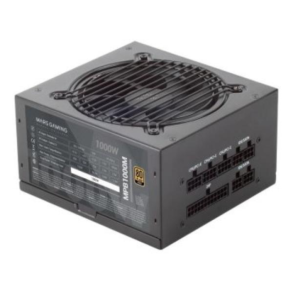 (km0) Fuente De Alimentacion Mars Gaming 1000w Modular Certificacion 80+ Gold, Pfc Activo