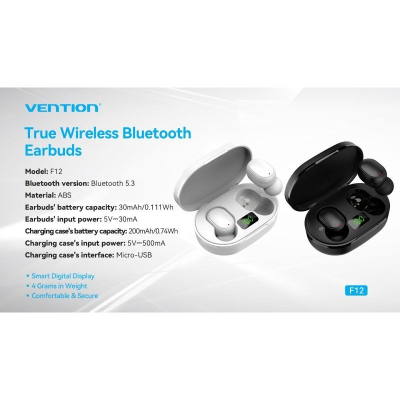 Auriculares Bluetooth Vention Tiny T16 F12B0 con estuche de