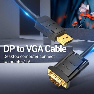 Cable Conversor Vention HBLBJ/ VGA Macho - DisplayPort Macho/