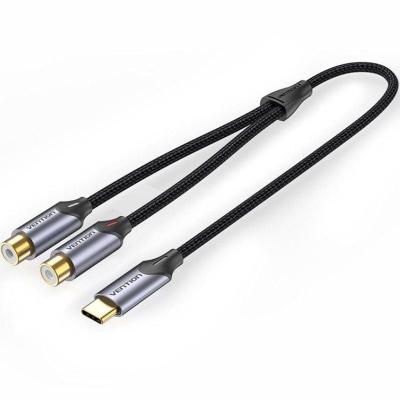 Cable Conversor Vention BGVHD/ 2x RCA Hembra - USB Tipo-C