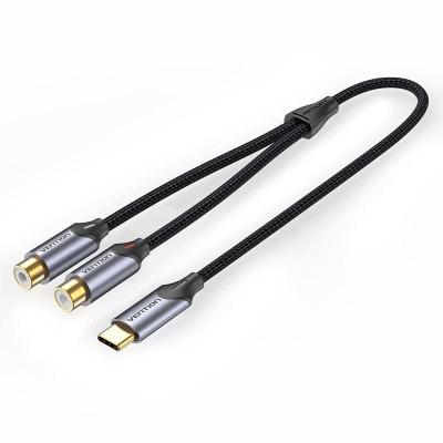 Cable Conversor Vention BGVHG/ 2x RCA Hembra - USB Tipo-C