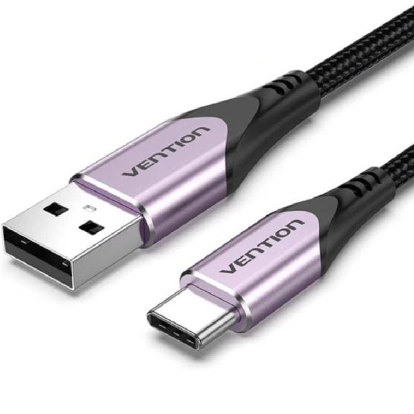 Cable USB 2.0 Tipo-C Vention CODVF/ USB Tipo-C Macho - USB Macho/ 480Mbps/ 1m/ Purpura