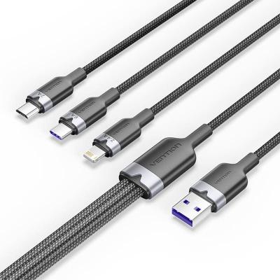 Cable USB 2.0 Lightning Vention CTPBG/ USB Macho/ USB Tipo-C