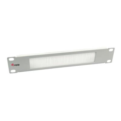 Panel Pasacables Con Cepillo Armario Rack 10" Color Gris Claro