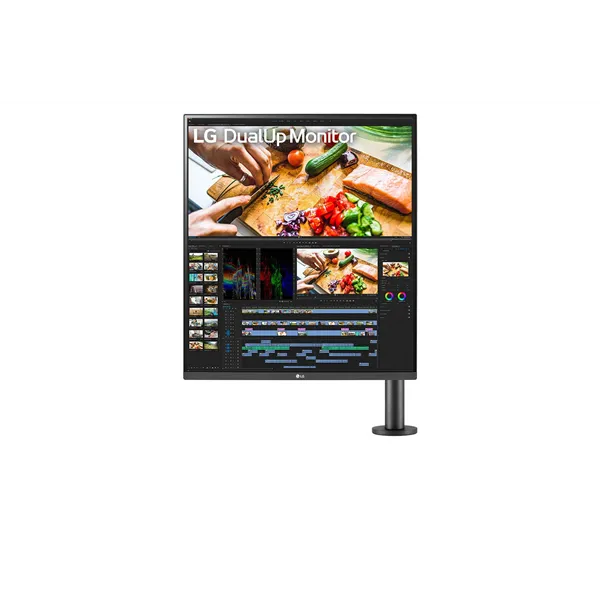 Monitor Profesional LG DualUp Ergo 28MQ780-B 27.6'/ SDQHD/ Multimedia/ Regulable en altura/ Negro