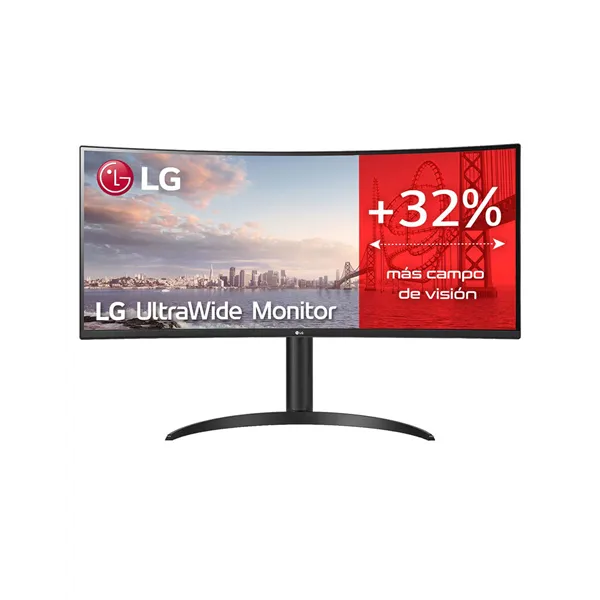 Monitor Profesional Ultrapanorámico Curvo LG UltraWide 34WP75CP-B 34'/ WQHD/ Multimedia/ Regulable en altura/ Negro