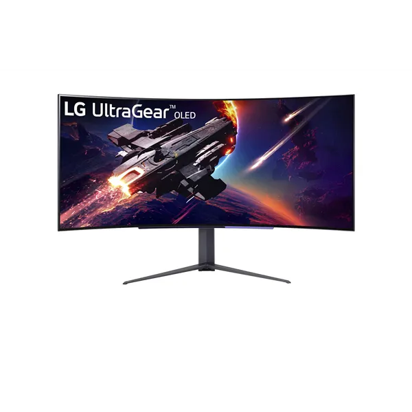 Monitor Gaming Ultrapanorámico Curvo LG UltraGear 45GR95QE-B 44.5'/ WQHD/ 0.03ms/ 240Hz/ OLED/ Regulable en altura/ Negro