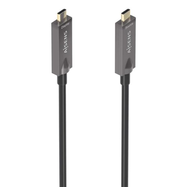 Cable USB 3.1 Tipo-C Aisens A157-0883/ USB Tipo-C Macho - USB Tipo-C Macho/ Hasta 60W/ 10Gbps/ 15m/ Negro