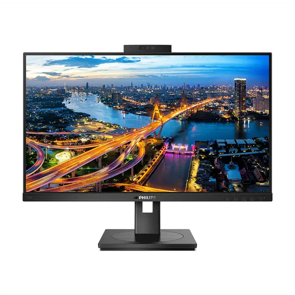 Monitor Profesional Philips 242B1H 23.8'/ Full HD/ Webcam/ Multimedia/ Regulable en altura/ Negro