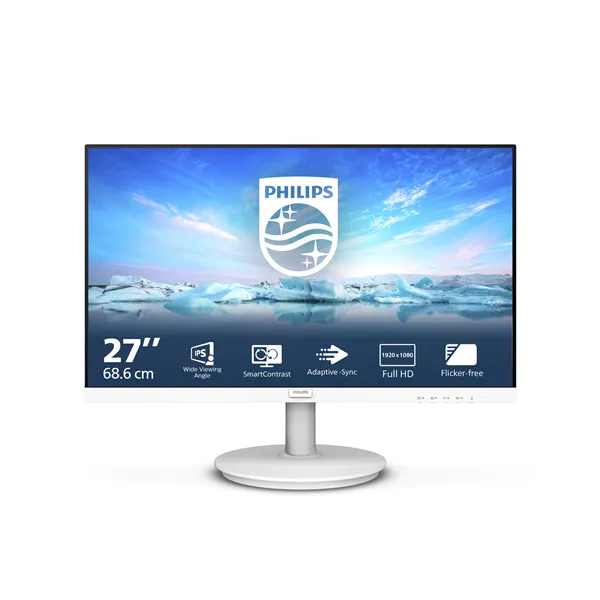 Monitor Philips 271V8AW 27'/ Full HD/ Multimedia/ Blanco