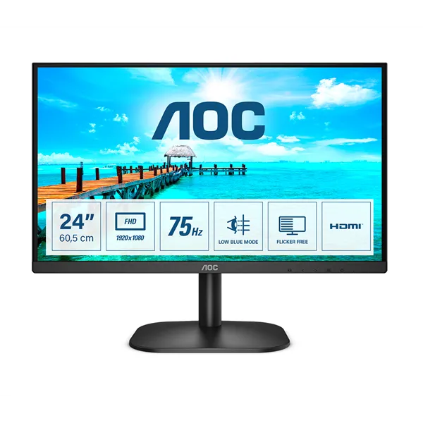 AOC 24B2XHM2 24" Monitor LED FHD 5ms HDMI/VGA 75Hz