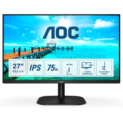 AOC 27B2DA 27" Monitor IPS LED FHD 4ms Altavoces/HDMI/VGA/DVI