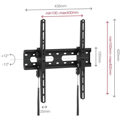 Soporte de Pared Inclinable Fonestar TILT-044BA para TV de