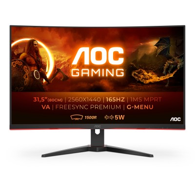 AOC Gaming CQ32G2SE 31.5'/ QHD/ 1ms/ 165Hz/ VA/ Multimedia/