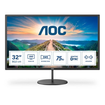 AOC Q32V4 32" Monitor PRO QHD 2K Ultra LED HDMI/DP/Altavoces