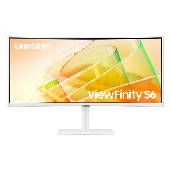 Monitor Profesional Ultraparonámico Curvo Samsung ViewFinity S6 S34C650TAU 34'/ UWQHD/ Multimedia/ Regulable en altura/ Blanco