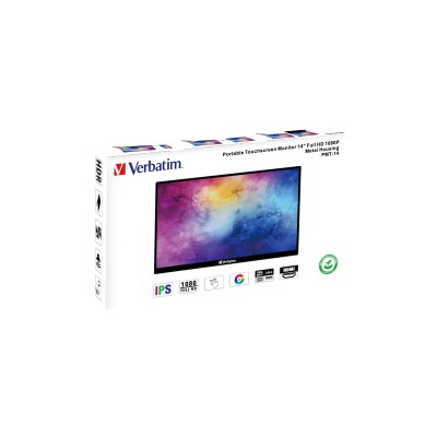 Monitor Portátil Táctil Verbatim PMT-14 14'/ Full HD/