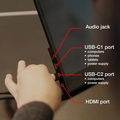 Monitor Portátil Táctil Verbatim PMT-15 15.6'/ Full HD/