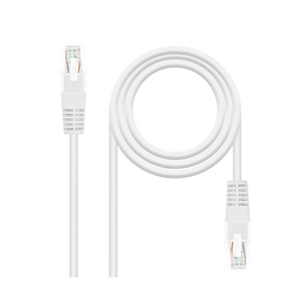 Cable De Red Latiguillo Rj45 Cat.5e Utp Awg24 0.5 M Blanco Nanocable