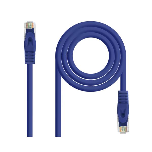 Cable De Red Latiguillo Rj45 Utp Cat6a Awg24 1 M Azul Nanocable