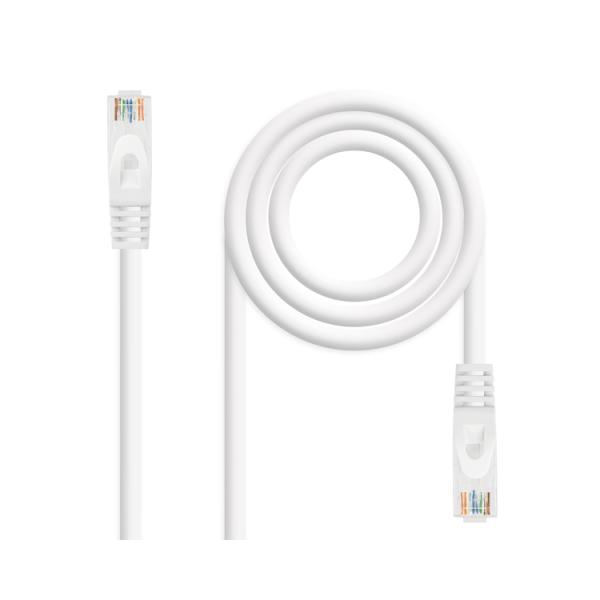 Cable De Red Latiguillo Rj45 Utp Cat6a Awg24 1 M Blanco Nanocable