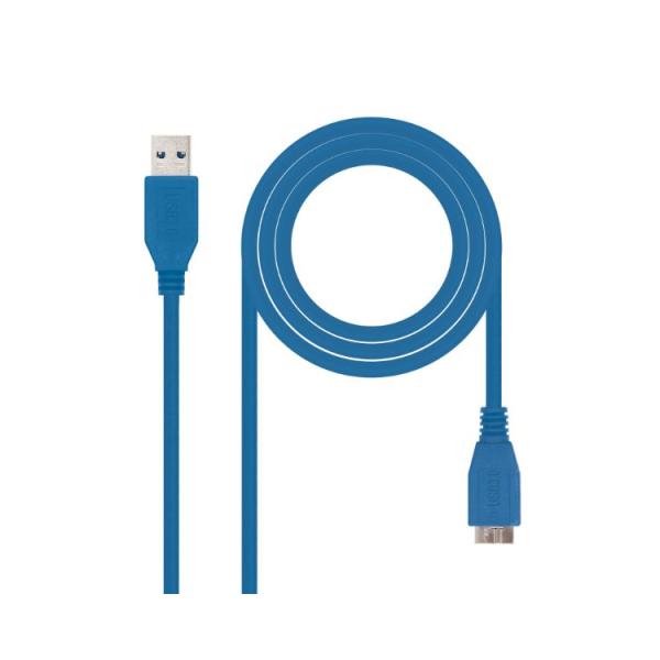 Cable Extension Usb 3.0 Tipo A/m-micro-b/m Azul 1m Nanocable