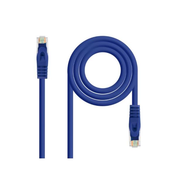 Cable De Red Latiguillo Rj45 Utp Cat6a Awg24 Lszh 0.25 M Azul Nanocable