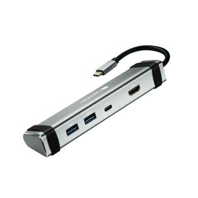 Hub 4 Puertos Usb-c Gris Canyon