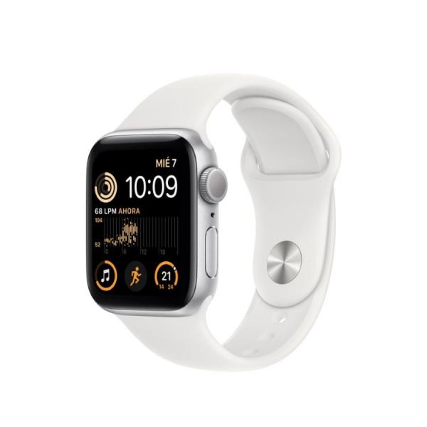 Apple Watch Se Caja Aluminio Plata Gps 40mm Correa Deportiva Blanca