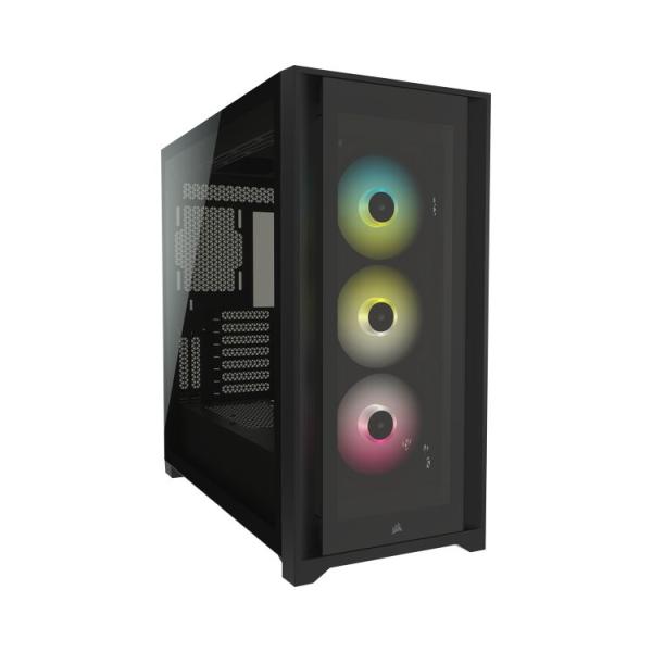 Caja Semitorre Atx Icue 5000x Rgb Tg Black Corsair