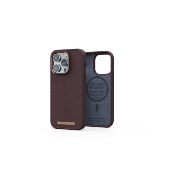 Funda Magsafe Iphone 14 Pro Piel Marron Oscuro Njord