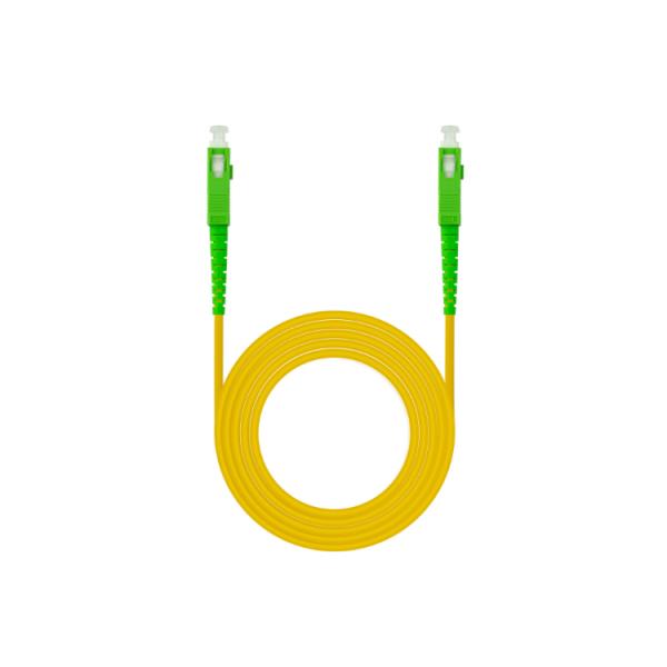 Cable De Fibra Optica Sc/apc A Sc/apc Simplex Lszh 80 M Amarillo Nanocable