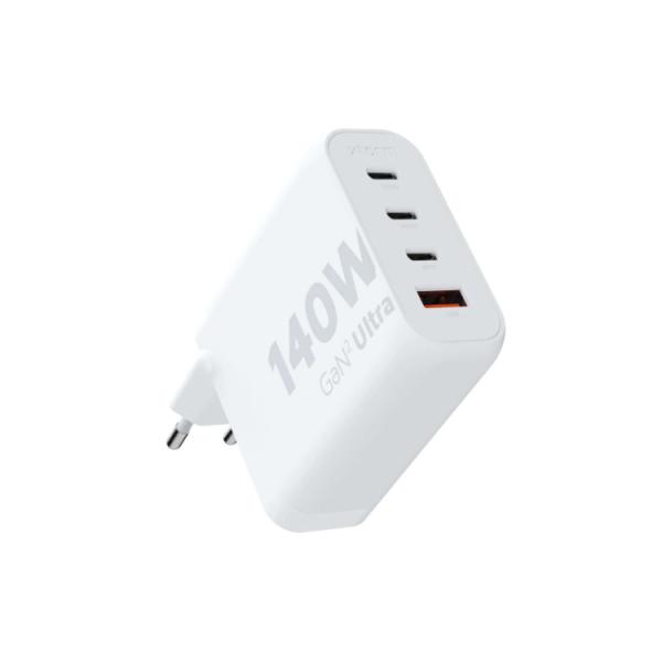 Cargador Usb De Viaje/pared 140w Gan2 Ultra Wall 3x Type-c/usb 3.0 Blanco Xtorm