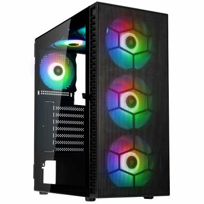 Caja Semitorre Atx Observatory Hf Mesh A-rgb Negro Kolink