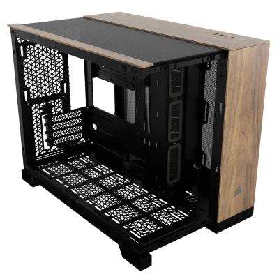 Caja Microatx 2500x Tg Black/walnut Wood Corsair