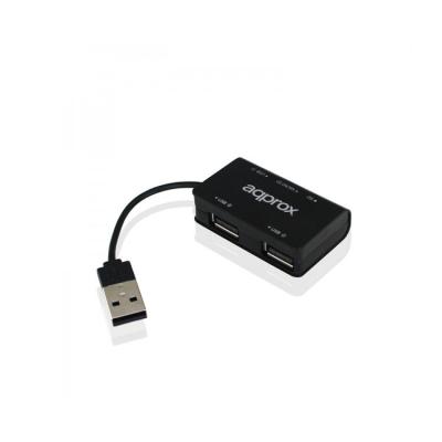 Approx appht8b hub 3 usb 2.0+lec.sd/microsd negro