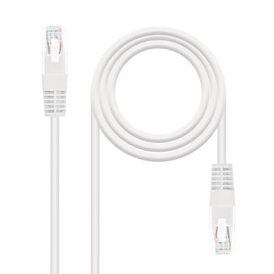 Cable De Red Latiguillo Rj45 Cat.5e Utp Awg24 0.5 M Blanco