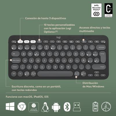 Logitech Pebble 2 Combo teclado Ratón incluido Universal RF