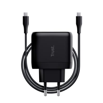 Cargador Pared/viaje Usb-c 65w + Cable Usb-c Maxo Negro Trust