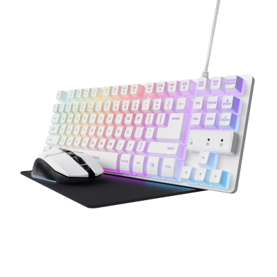 Pack Gaming Trust Gaming GXT 794W/ Teclado RGB + Ratón RGB +