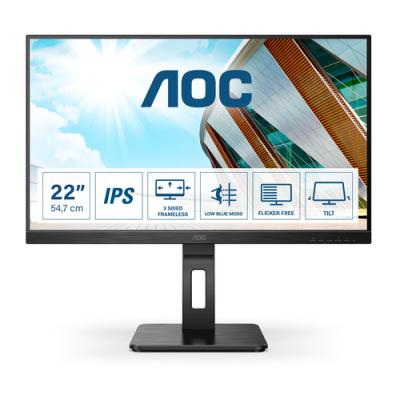 Monitor Profesional AOC 22P2DU 21.5'/ Full HD/ Multimedia/ Negro