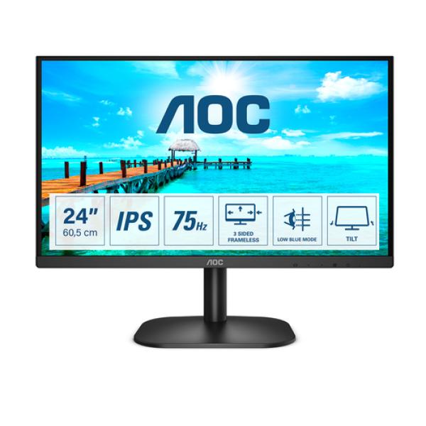 Monitor AOC 24B2XD 23.8'/ Full HD/ Negro