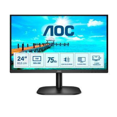 Monitor AOC 24B2XDM 23.8'/ Full HD/ Negro