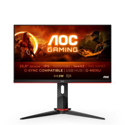 Monitor Gaming AOC 24G2U/BK 23.8'/ Full HD/ 1ms/ 144Hz/ IPS/