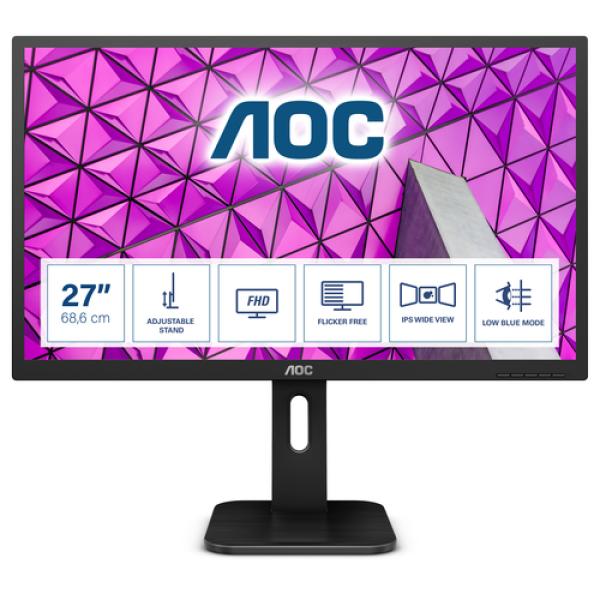 Monitor AOC 27P1 27'/ Full HD/ Multimedia/ Negro