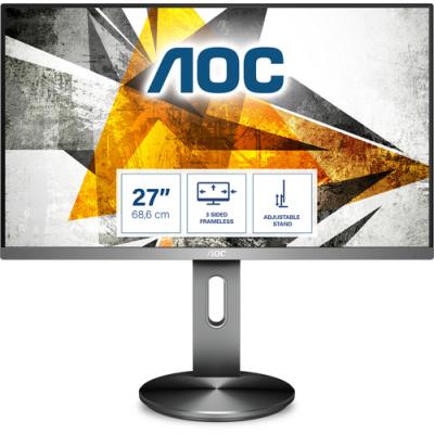 Monitor Profesional AOC I2790PQU 27'/ Full HD/ Multimedia/ Gris