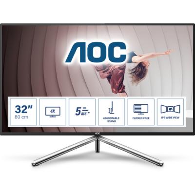 Monitor Profesional AOC U32U1 31.5'/ 4K/ Multimedia/ Negro