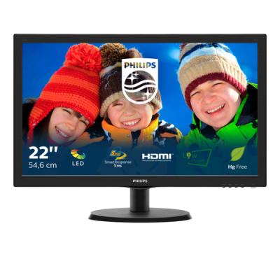 Monitor Philips V-Line 223V5LHSB 21.5'/ Full HD/ Negro