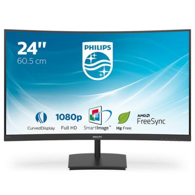 Monitor Curvo Philips E-Line 241E1SC 23.6'/ Full HD/ Negro