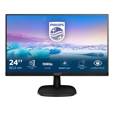 Monitor Philips 243V7QJABF 23.8'/ Full HD/ Multimedia/ Negro